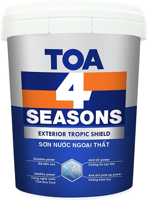 Sơn nước ngoại thất 4 Seasons Tropic Shield Màu Pha TOA