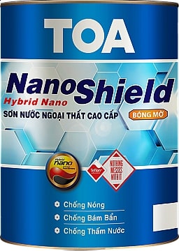 Sơn nước ngoại thất NanoShield bóng mờ Màu Pha TOA