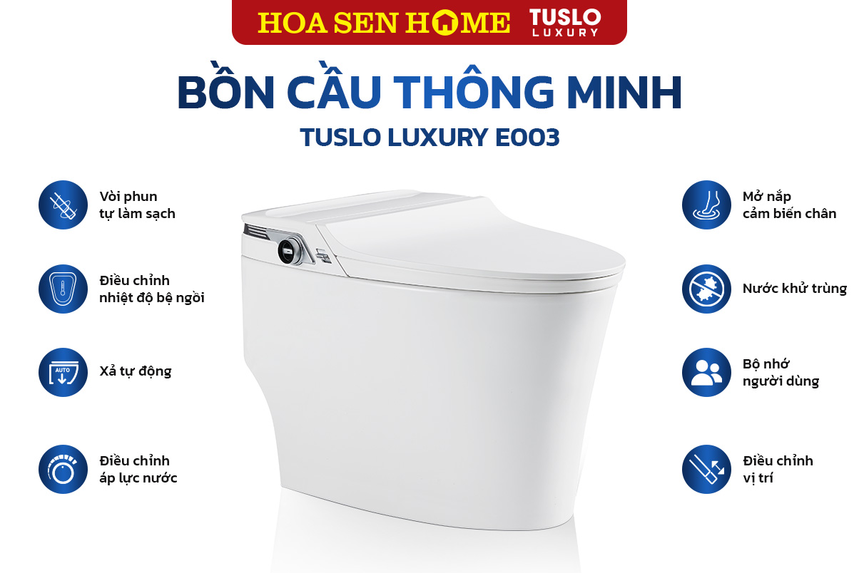 Bồn cầu thông minh TUSLO LUXURY E003