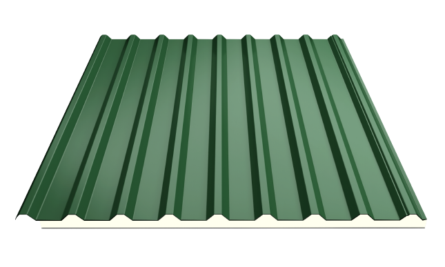 Tôn cách nhiệt PU màu xanh BGL03 16mm 0.50mm