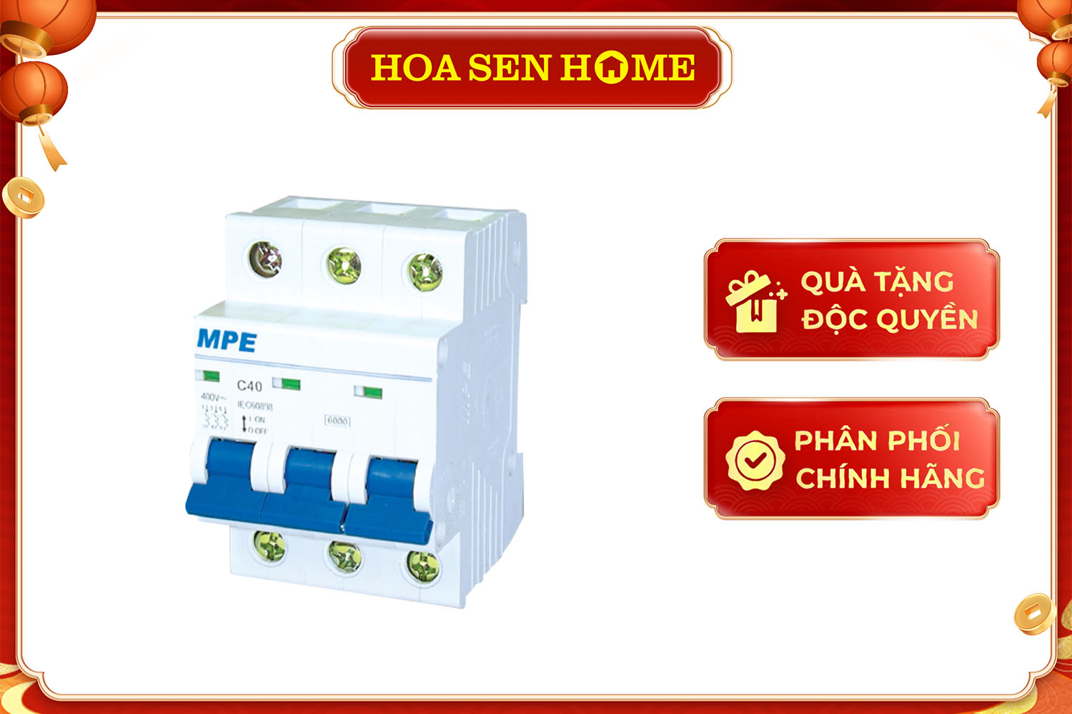 Cầu dao MCB 3P 63A 6kA MPE