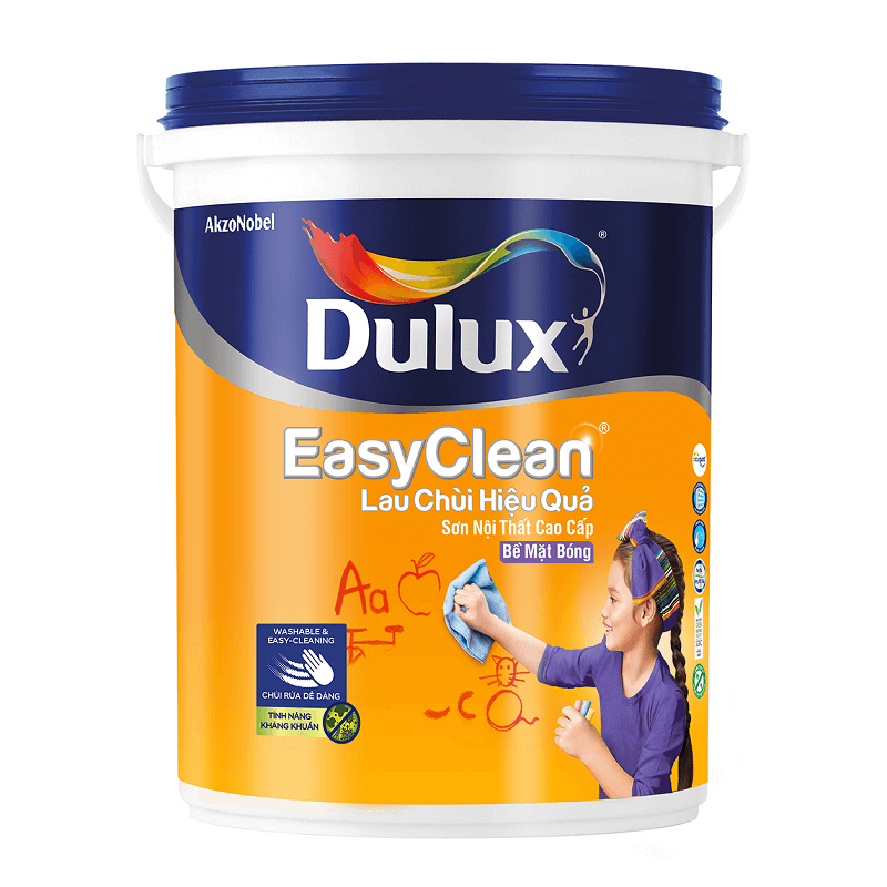 Sơn nước nội thất cao cấp EASYCLEAN LAU CHÙI HIỆU QUẢ Bề mặt bóng - A991B Màu Trắng Dulux