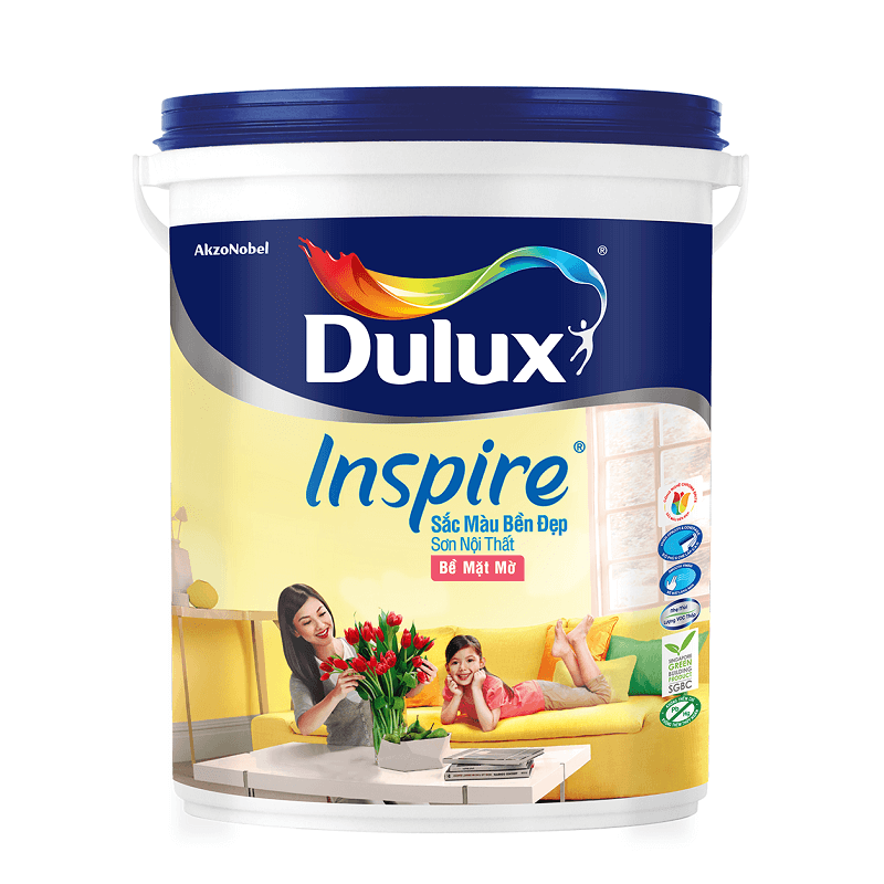 Sơn nước nội thất INSPIRE Bề mặt mờ - 39A Màu Pha Dulux