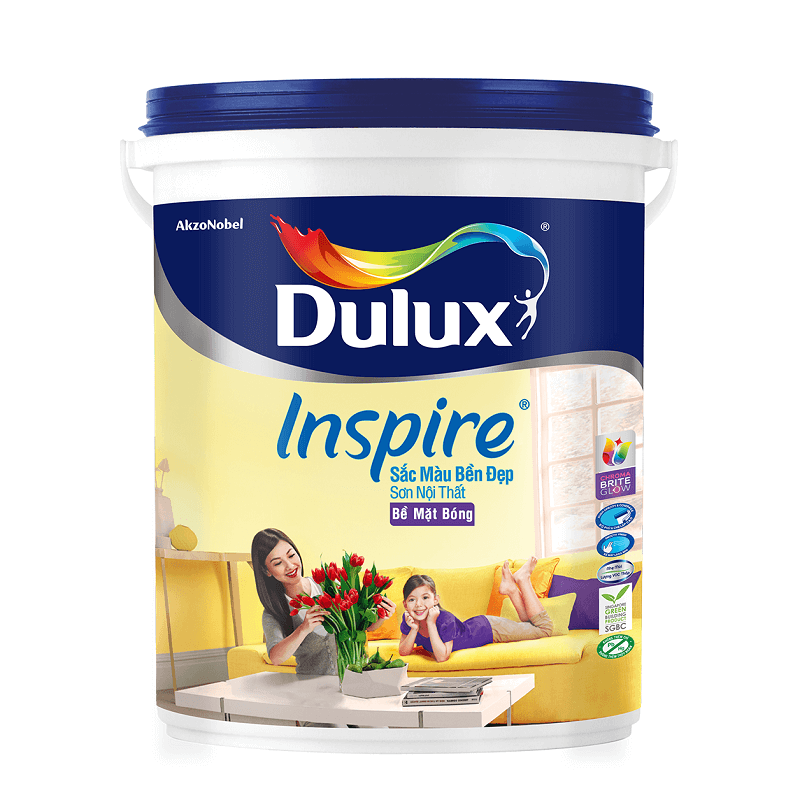 Sơn nước nội thất INSPIRE Bề mặt bóng - 39AB Màu Pha Dulux