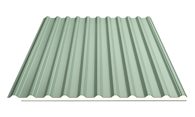 Tôn cách nhiệt PU màu xanh BGL01 16mm 0.35mm