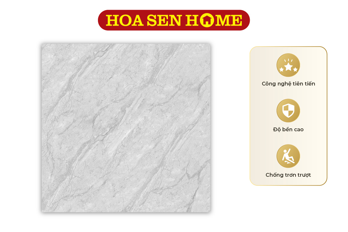 Gạch granite màu xám nhạt vân đá Phương Nam PHS66.0004: 600mmx600mm