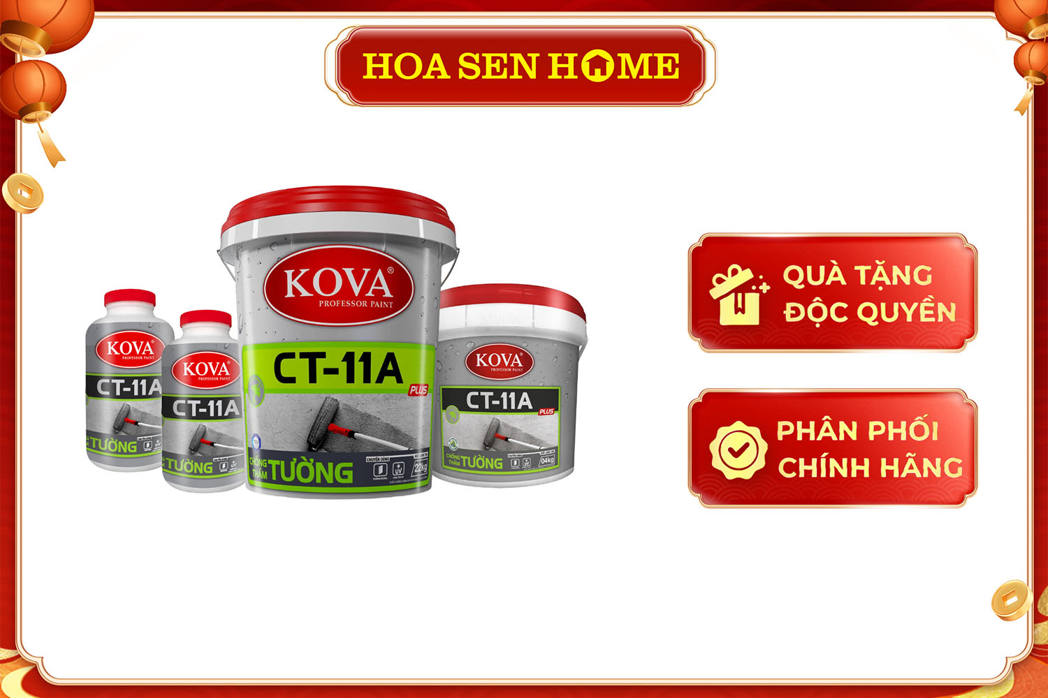 Chất chống thấm TƯỜNG cao cấp CT-11A KOVA