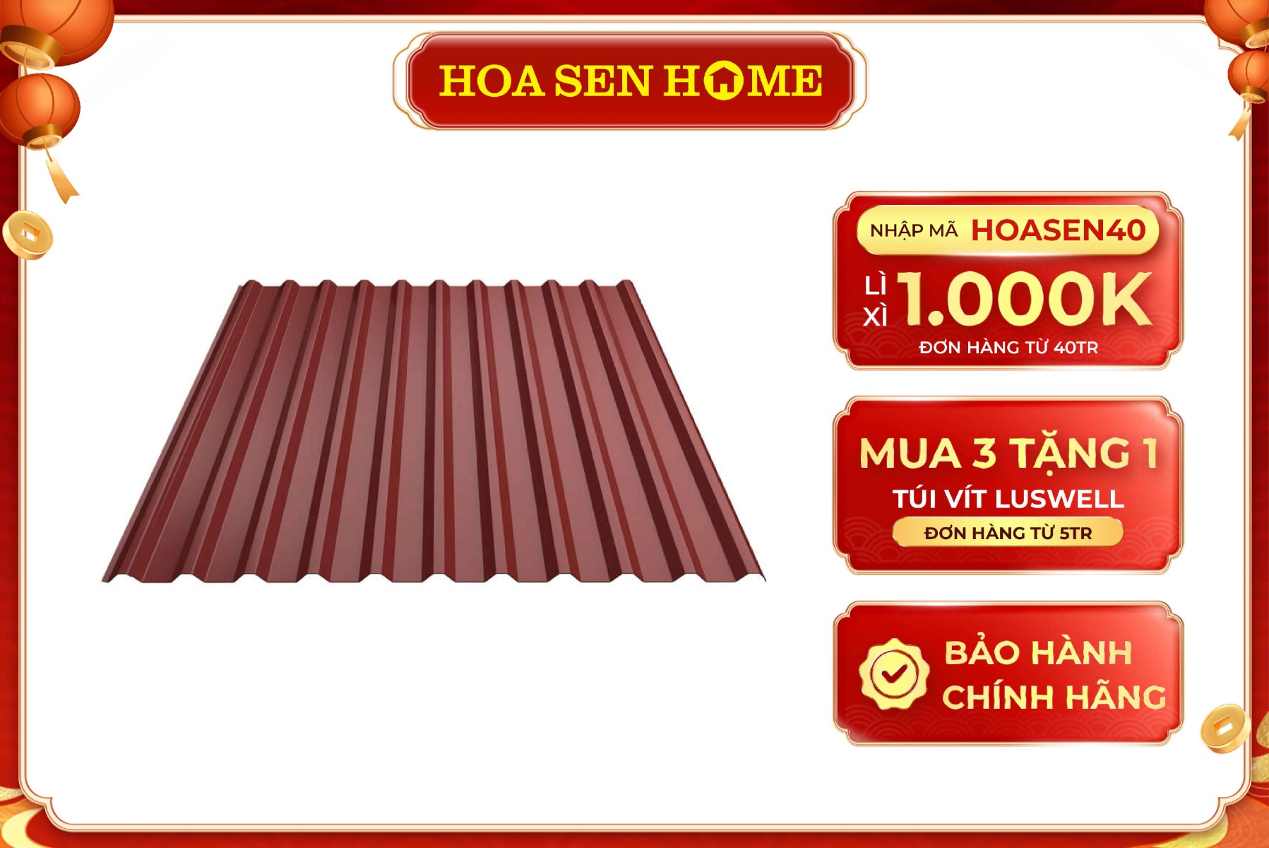 Tôn lạnh màu đỏ BRL01 0.35mm