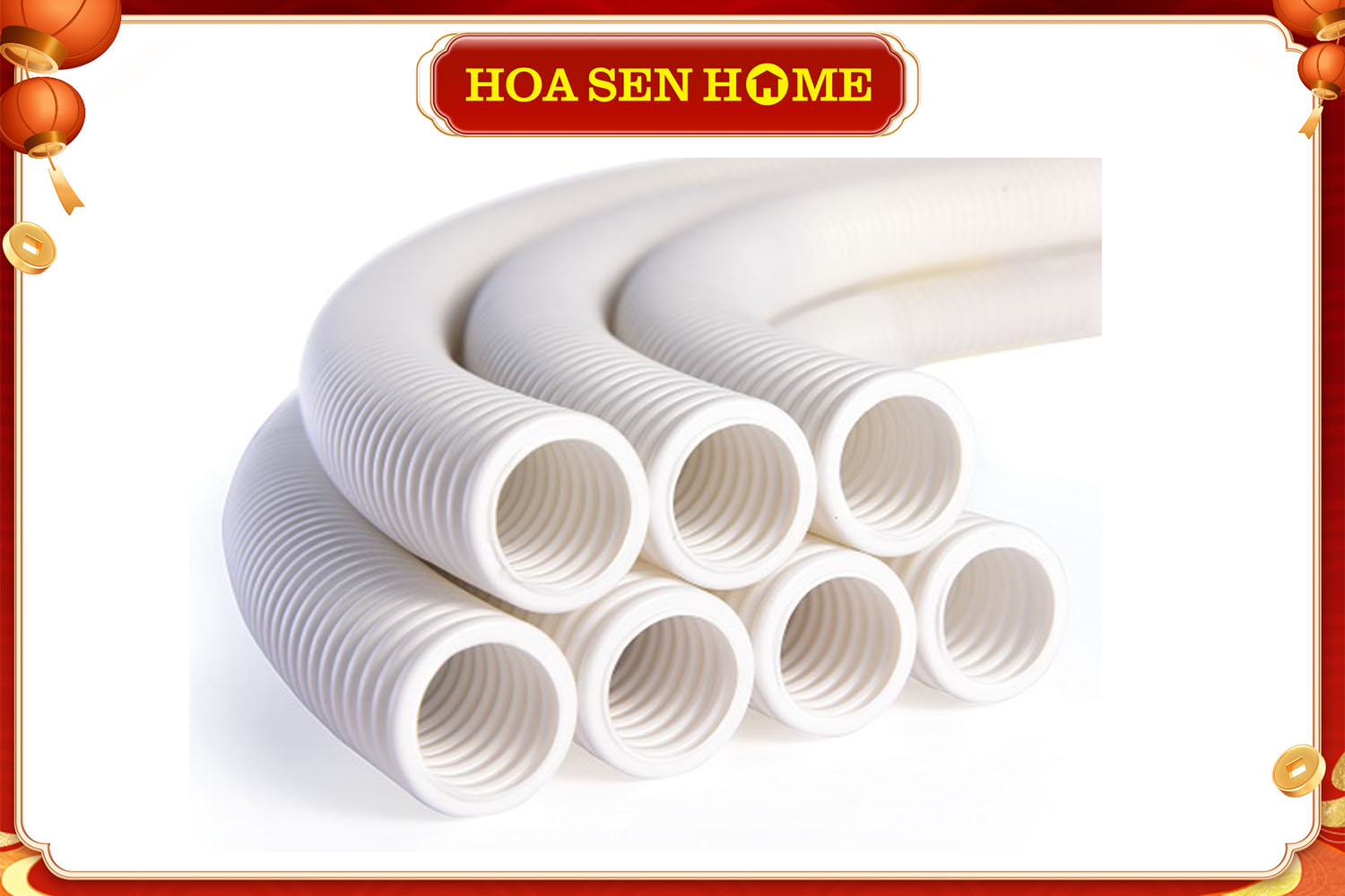 Ống nhựa PVC-U gân xoắn luồn dây điện: 20mmx50m