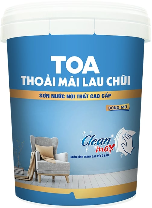 Sơn nước nội thất Thoải Mái Lau Chùi Bóng mờ Màu Pha TOA