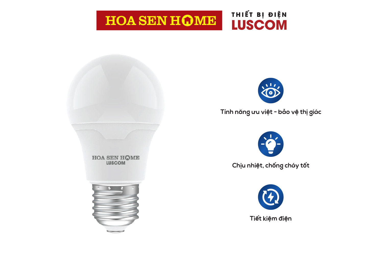 Đèn Led Bulb trụ nhựa LBP-3T LUSCOM 3W