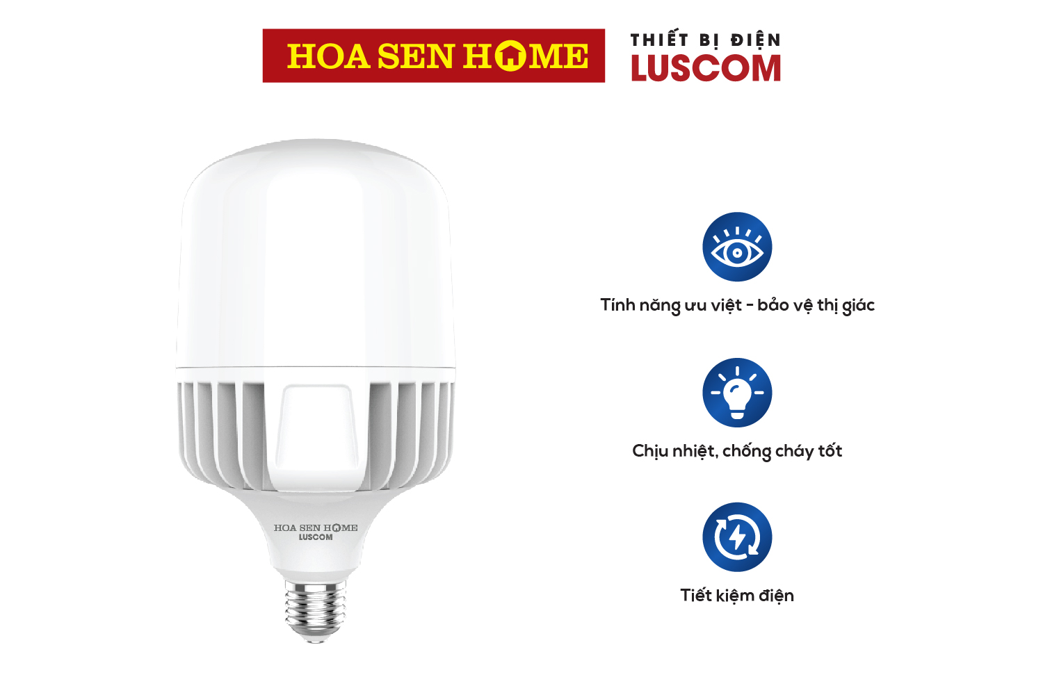 Đèn Led Bulb trụ nhôm LBN-30 LUSCOM 30W