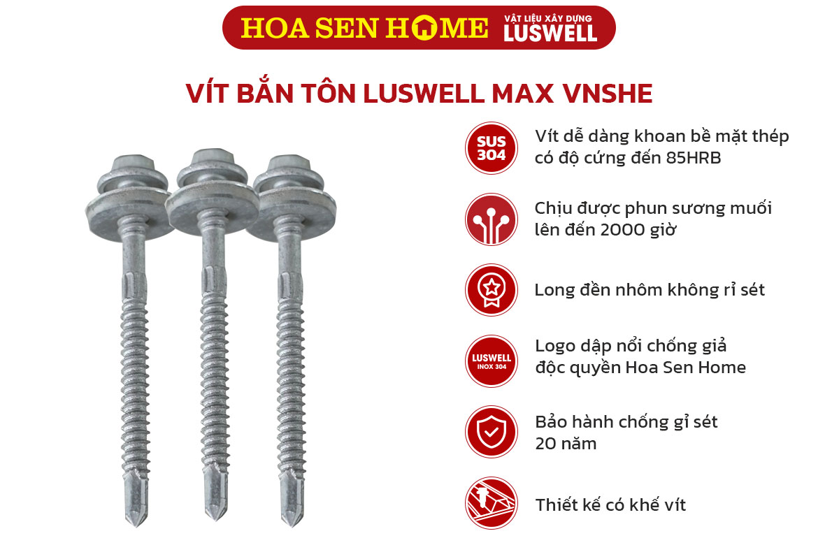 Vít LUSWELL MAX VNSHE: 68mm