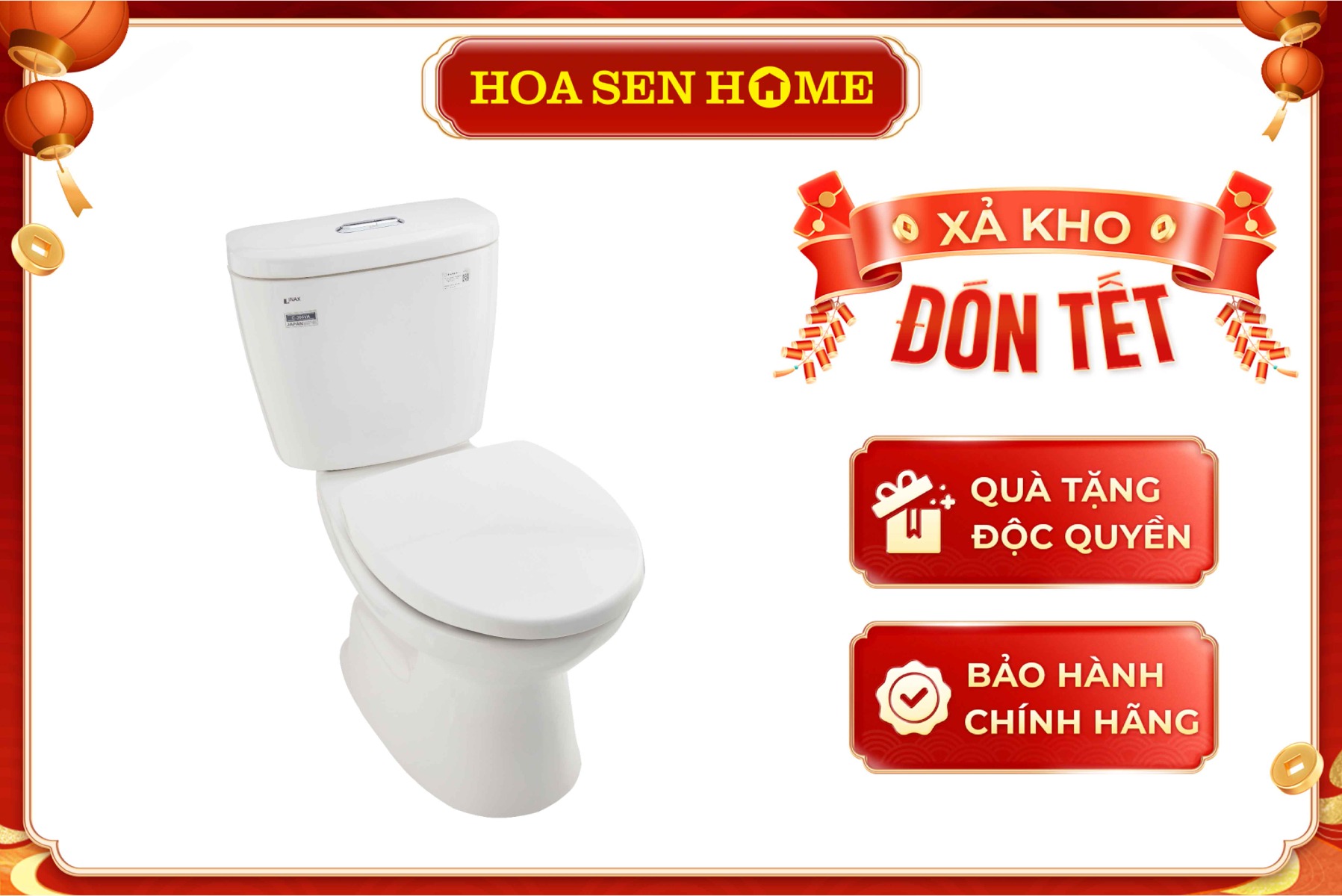 Bồn cầu hai khối nắp rơi êm Inax C-306VAN/BW1