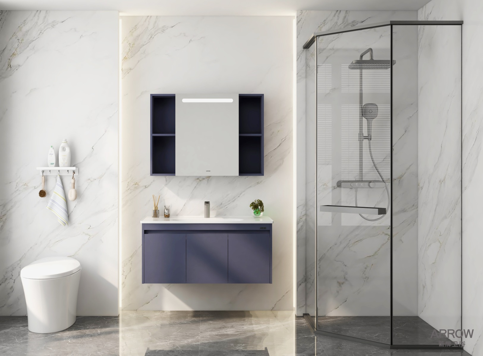 Bộ tủ gương lavabo TUSLO C004 Luxury