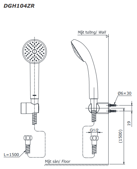 Bát sen cầm tay TOTO DGH104ZR