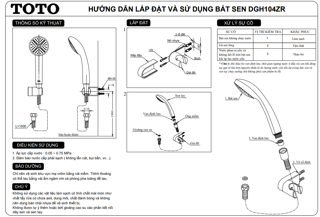 Bát sen cầm tay TOTO DGH104ZR