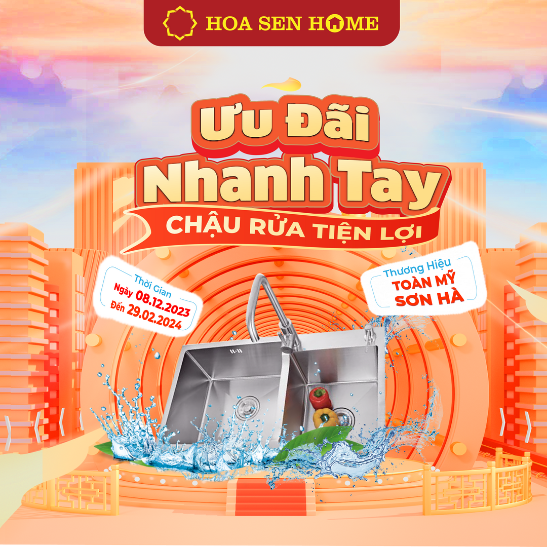 chậu rửa inox sơn hà toàn mỹ